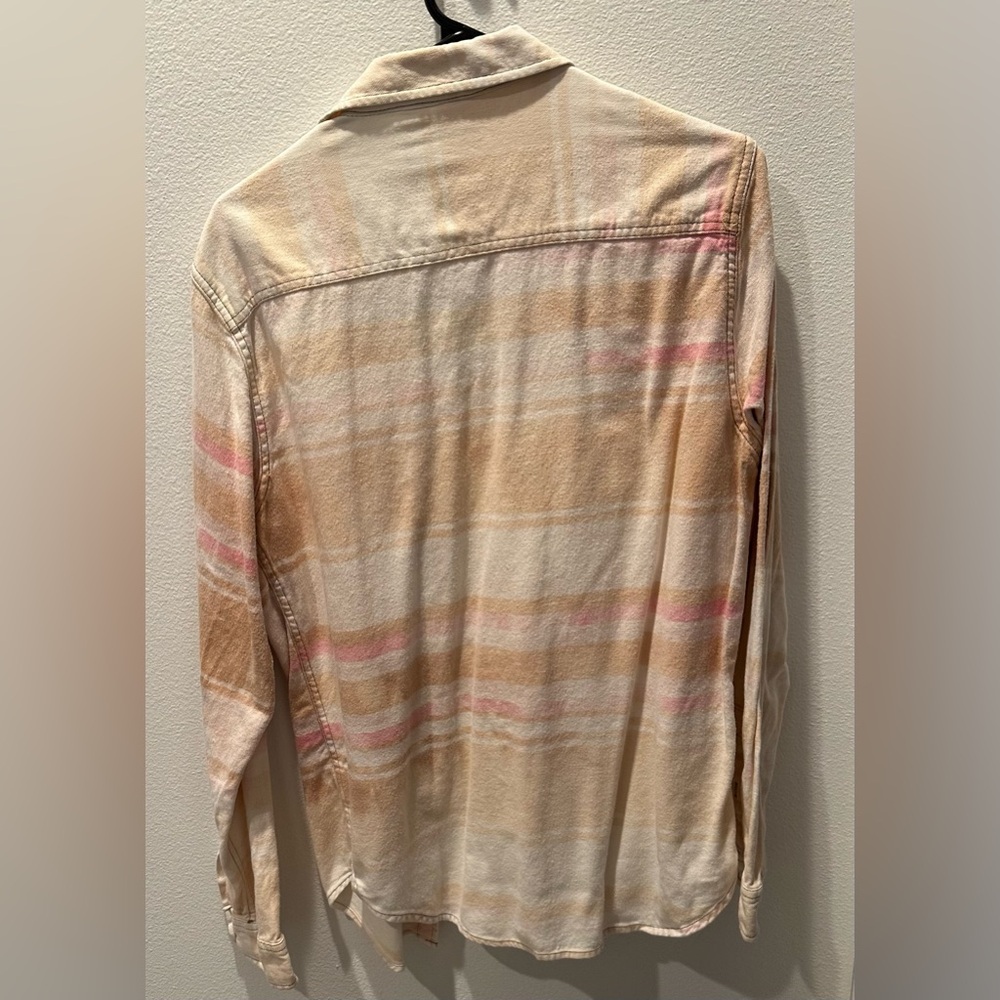 Bleached flannel long sleeve